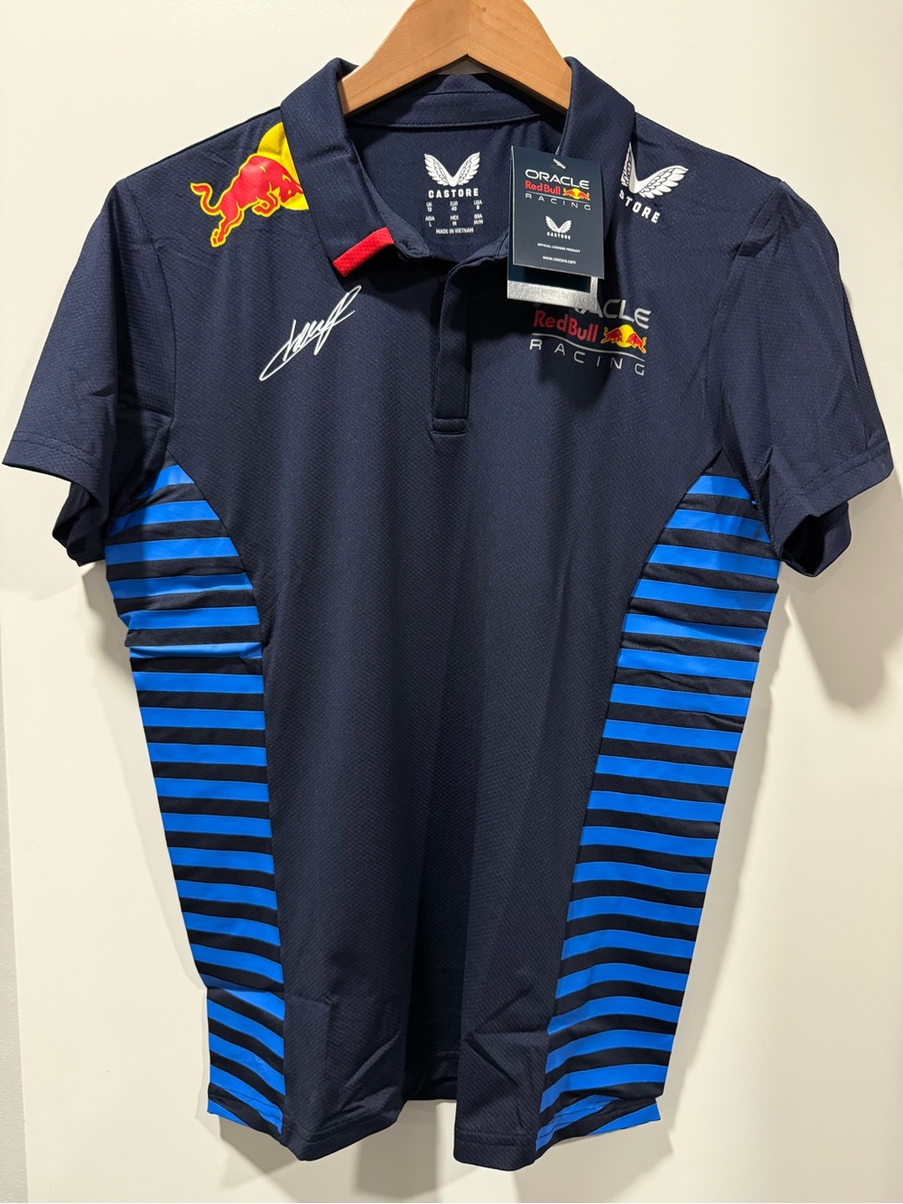 Red Bull Racing F1 Women's 2024 Sergio “Checo”Perez Team Polo Shirt Size. M NWT
